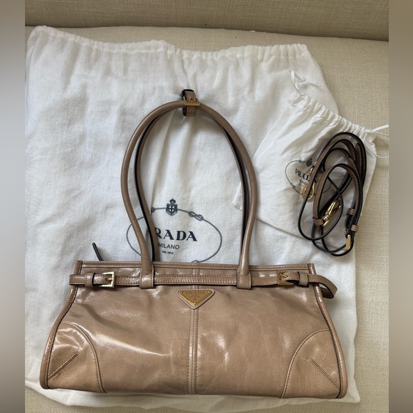 Prada Bonnie Medium Buckle Leather Bag - Picture 1 of 5